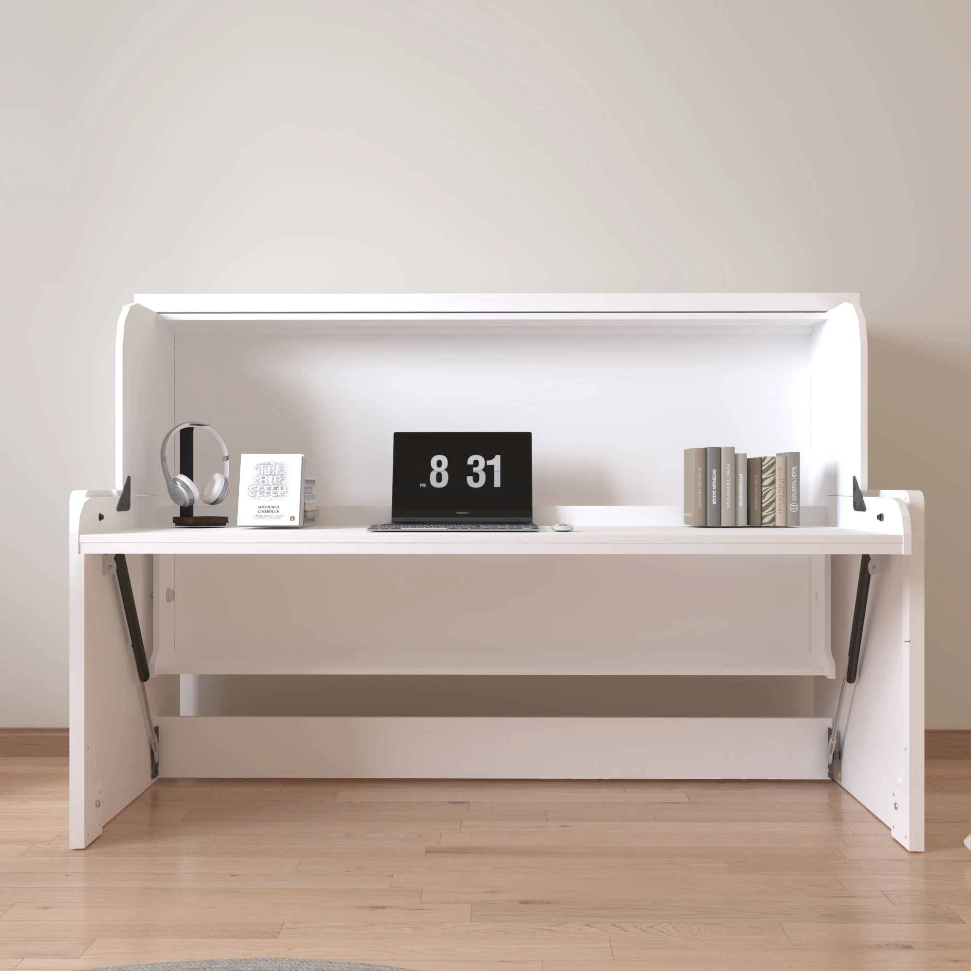 إطار سرير منخفض من ميرفي كوين داي قابل للتعديل، سرير مزدوج مع مجموعات غرف نوم للتخزين