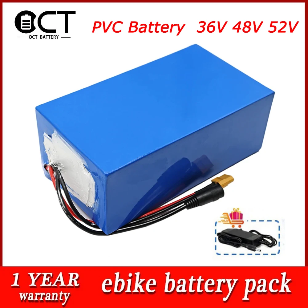 

48V Ebike Battery 36V 25AH 25A BMS BaFang 350W 500W 750W 18650 Cell Lithium Pack For Bike Bicycle Electric Scoote PVC Battery