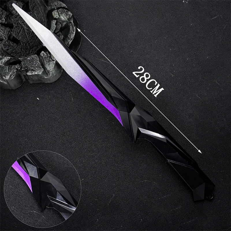 Valorant Impressions Karambit 싱귤러티 나이프 모든 금속 모델 공예 게임 근접 무기 클로 나이프 장난감 검 소년 선물 컬렉션