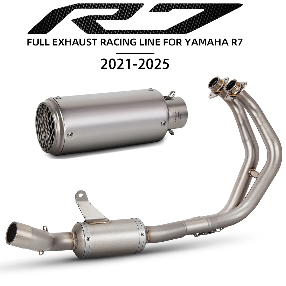 

XSR700 Exhaust Full System For Yamaha YZF-R7 2021-2025 MT07 FZ07 XSR700 2014-2024 Motorcycle Exhaust muffler racing header pipe