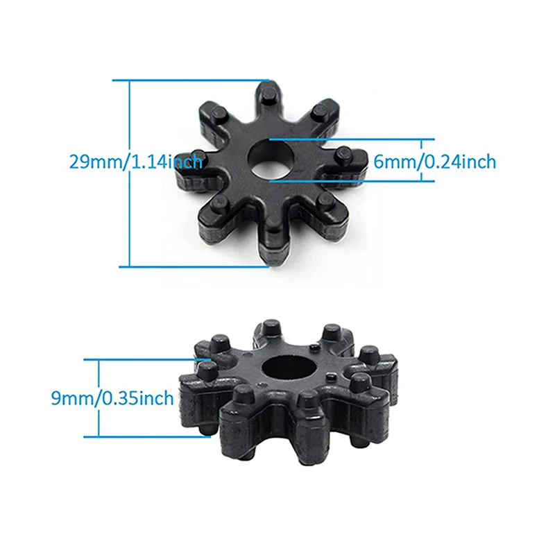 2/10PCS Flexible Steering Column Coupler Car Accessories Rubber Black Fit For Hyundai Elantra Santa Fe Sonata #563152K000FFF