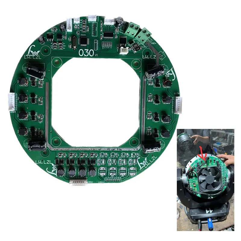 LW Mainboard Mother Board For 19x15W Zoom Led Moving Head Light Repair Parts Accessories