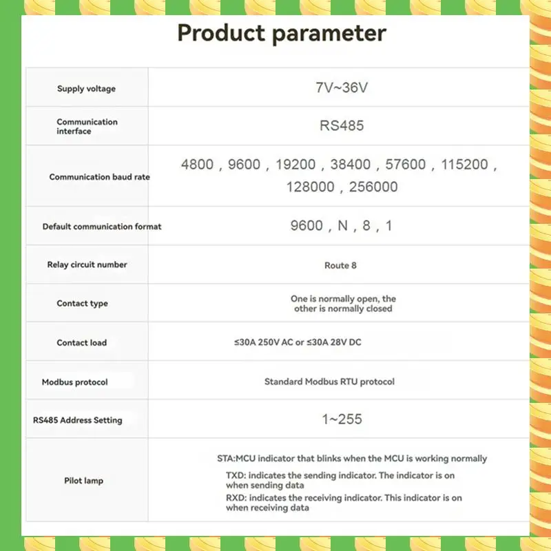 

AB53 8-канальный релейный модуль RS485 Ethernet Протокол Modbus RTU Различная изоляция 30 А Сильноточный релейный модуль