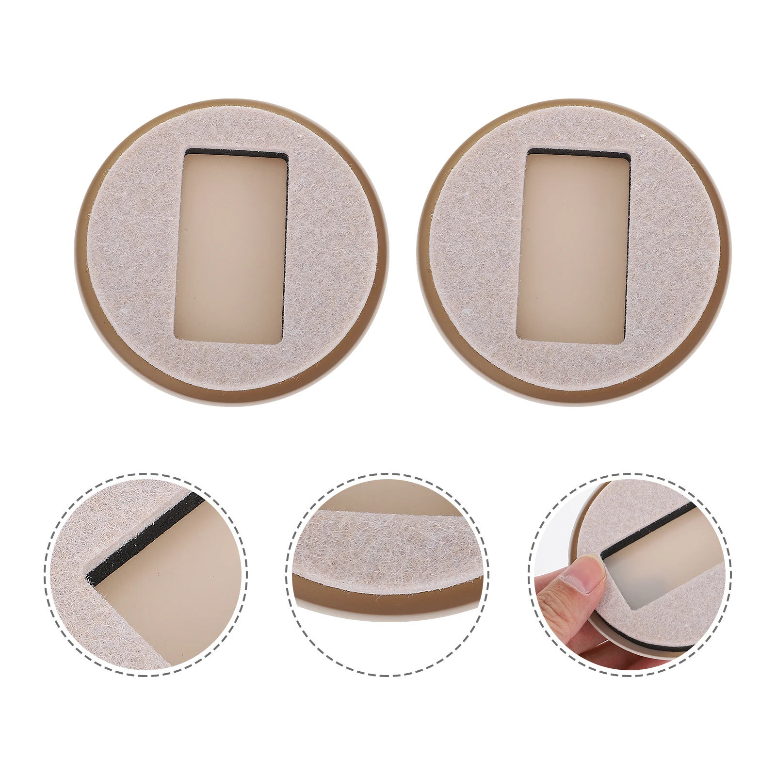 

5Pcs Furniture Wheel Felt Pads Caster Cups Non-Slip Floor Protectors for Office Chairs Sofas Bed Stoppers Scratch Guard