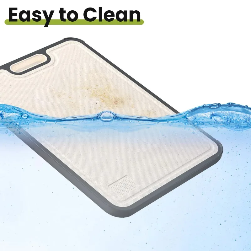 

Cutting Board Titanium Double Sided Cutting Boards for Kitchen Double Sided Food Grade Pure Titanium Wheat Straw Easy To Clean