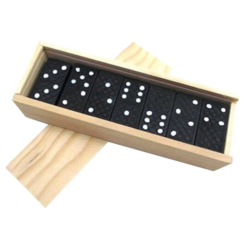 Dominoes Blocks Kids Plaything Building Game Wood Toy Educational Wooden Interesting Children