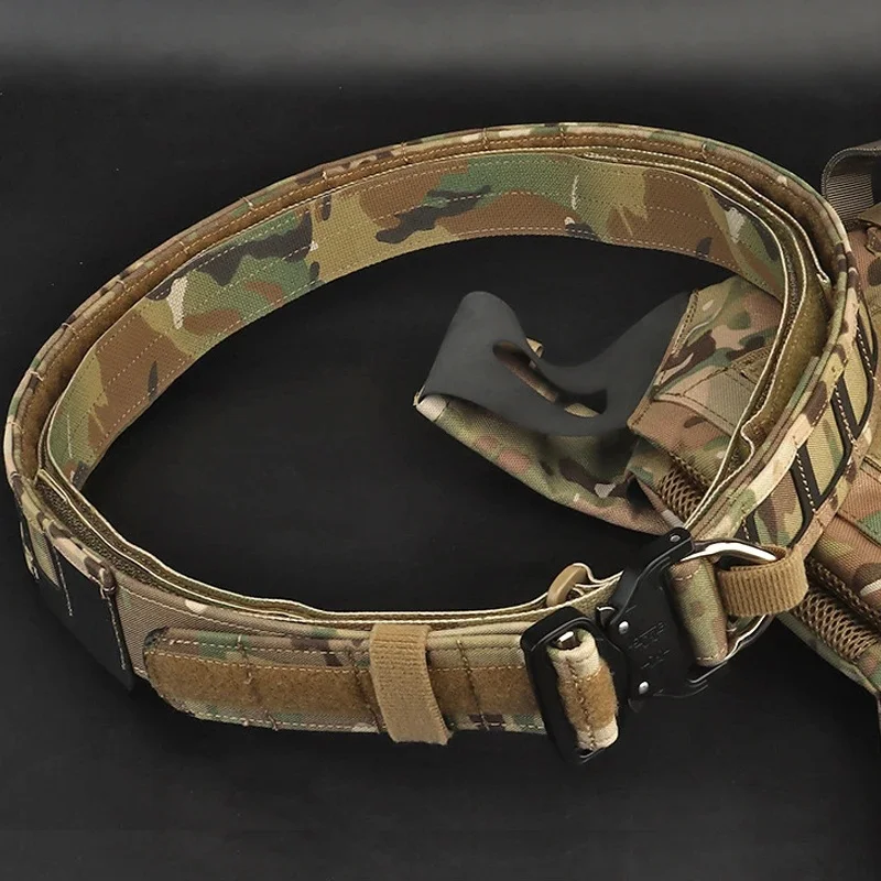 Heavy‑Duty Tactical MOLLE Battle Belt Quick Release Inner Outer Waistband For Hunting Law Enforcement Combat Outdoor Use
