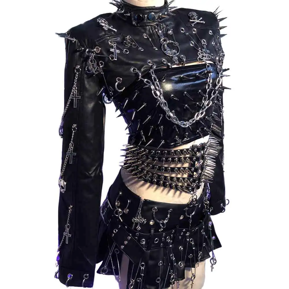 Goth Skirts Emo Clothing Cyber Grunge Festival Y2K Rave Outfits Gothic Clothes Punk Rock Clothes Scene ALT Alternative Vkei - view 4