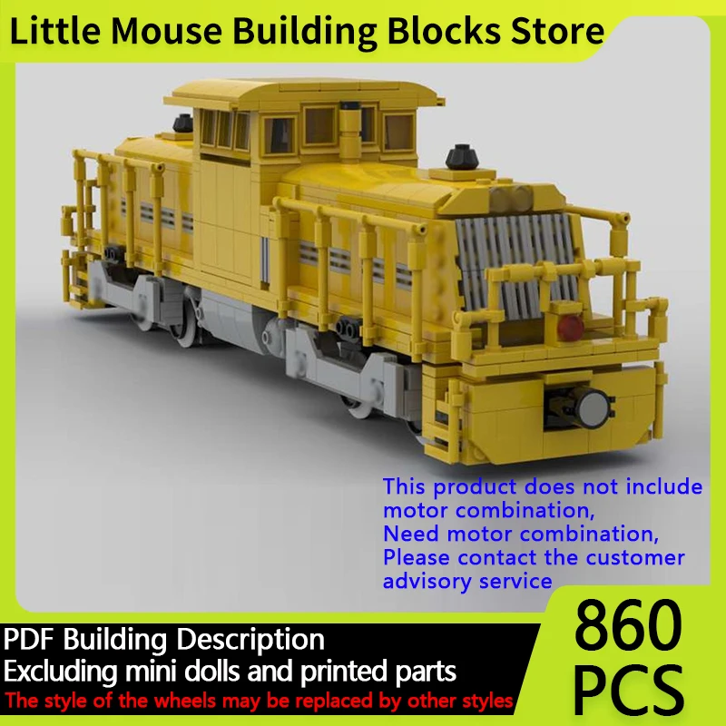 

City Car Model MOC Building Bricks SL-85 Diesel Locomotive Train Modular Technology Gifts Holiday Assemble Children Toys Suit