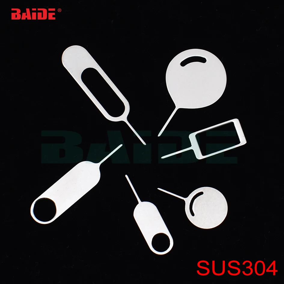 

High Quality SUS 304 Stainless Steel Sim Card Tray Removal Needle Eject Pin Key Tool for iPhone iPad Samsung Huawei 500pcs/lot