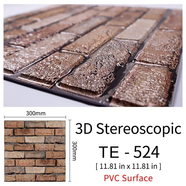 15 STKS muursticker waterdicht PVC imitatie baksteenbehang voor tv-muren woonkamer slaapkamer keuken kinderkamers geschilderd oppervlak