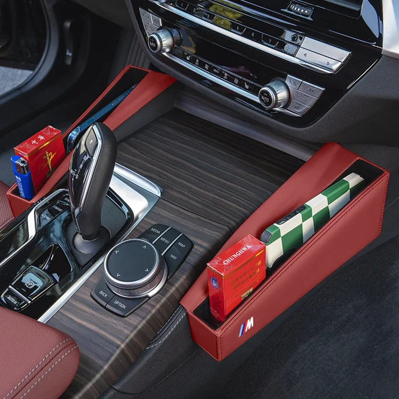 

2PCS Center Console Car Seat Side Organizer Central Storage Box Auto Keys Phone Holder For BMW 5 Series G30 G32 G60 Accessories