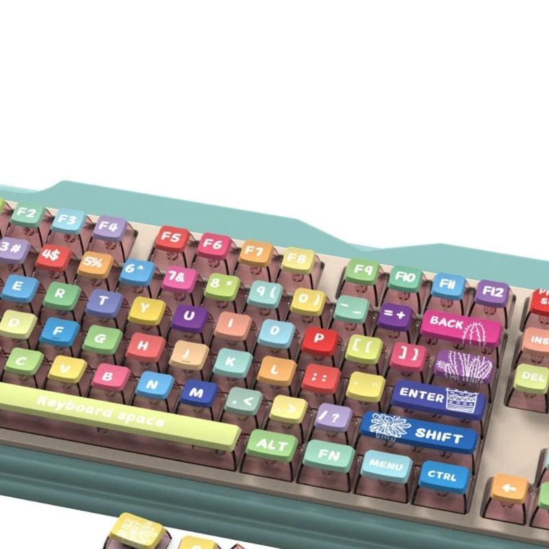 ASA Height Keycap Rainbow Theme For 116Key Mechanical Keyboards Keycap Dropship