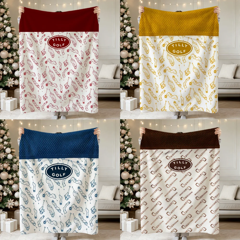 Fashion Luxury Art Brand Vintage T-tilly golf Soft Warm Plush Blanket Dorm Sofa Living Room Hogar Bedroom Gift Nap Home Flannel