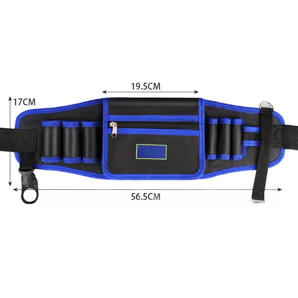 1pc Waterproof Tool Belt Multi-Pocket 1680D Thickened Oxford Utility Pouch Tool Waist Bag Adjustable Belt For Tools Organizing