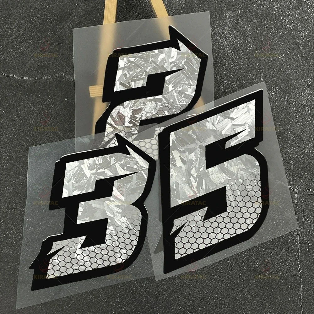 2PCS 5/10cm Holographic Number 0-9 Vinyl Stickers, Waterproof UV Protection Decals for Car Motorcycle Body Decor