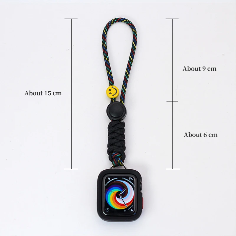 For Apple Watch lanyard 41mm 42mm 45mm 46mm 49mm hand hold short lanyard s10 s9 s8 s7 s6 Color pocket watch braided lanyard s5