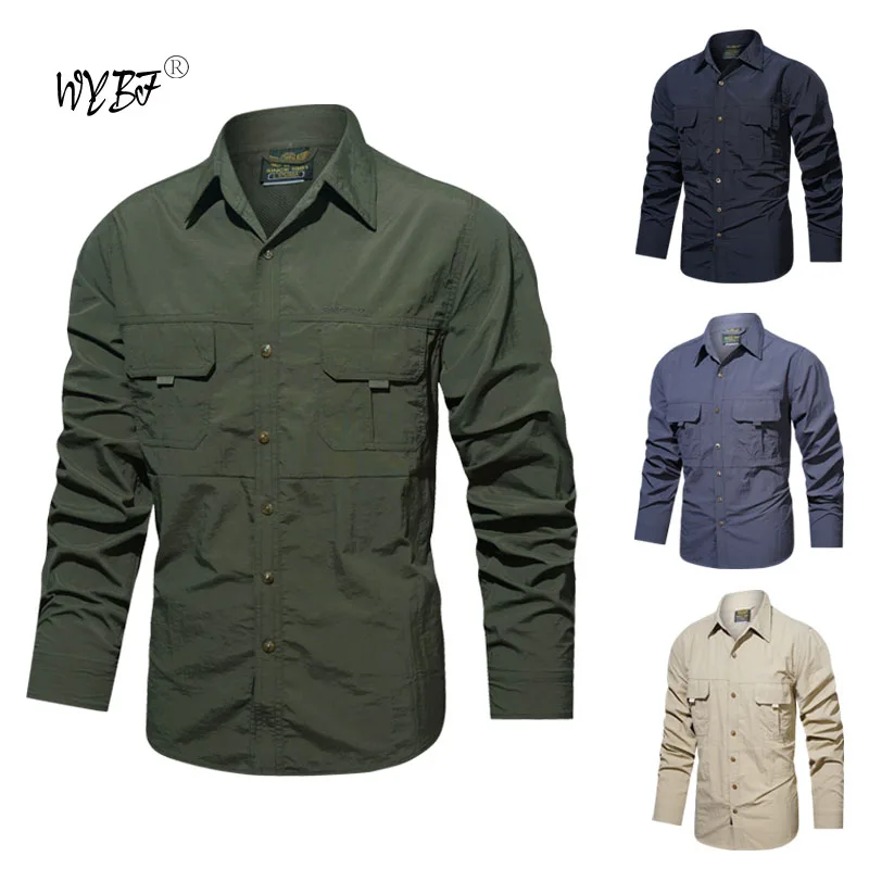 

Spring And Autumn Lightweight Quick Drying Shirt Tactical Shirt Outdoor Military Long Sleeved Work Shirt Breathable Sports Shirt