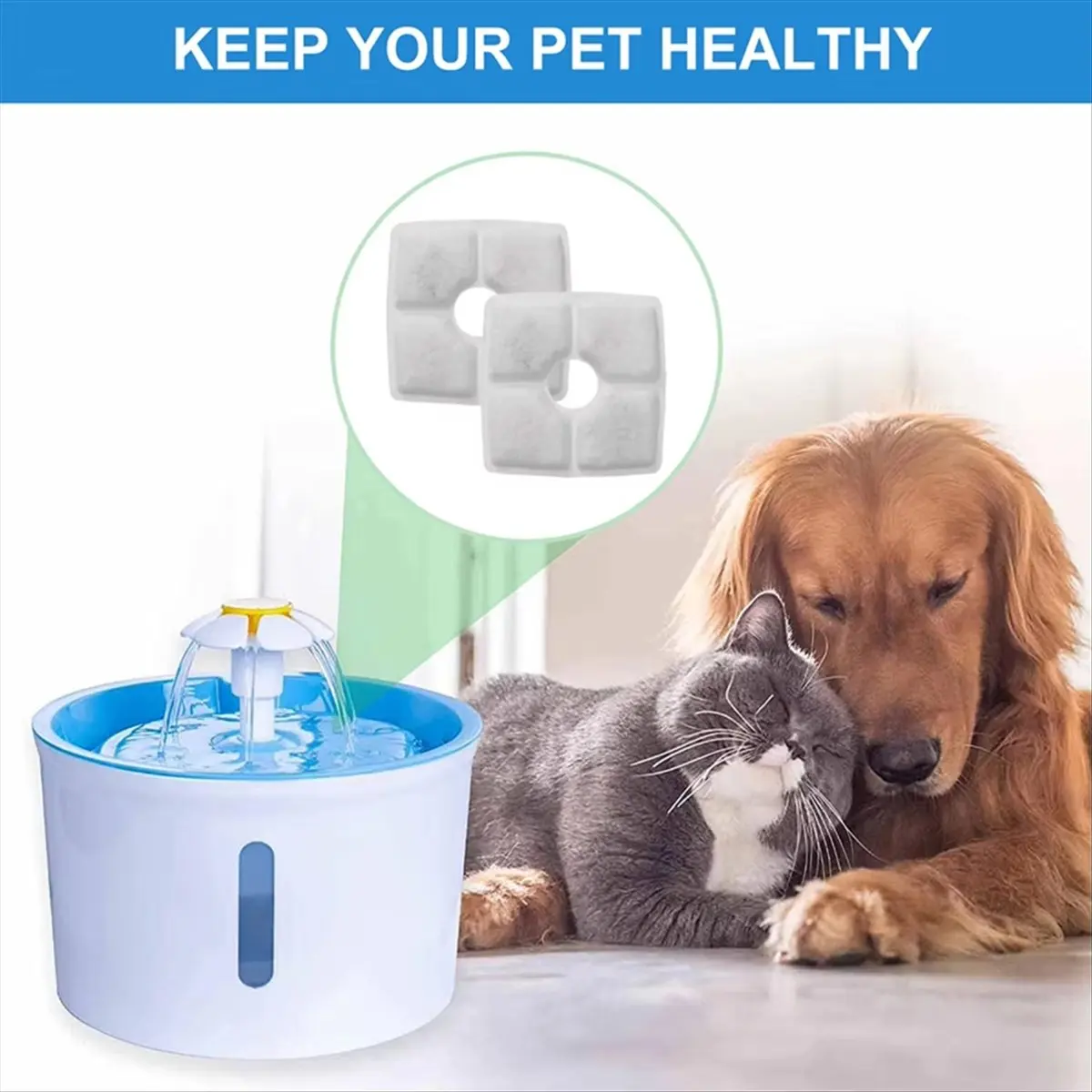 

12 шт. сменный флитер с тройной фильтрацией, питьевой фонтанчик для собак, квадратный фильтр 125 мм для дозатора фонтана для домашних животных, кошек и собак