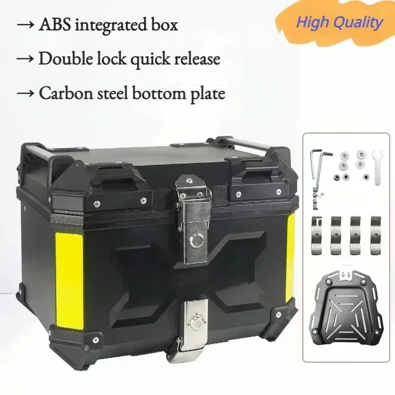 

45L ABS Tail Box Motorcycle Aluminum Alloy Trunk Quick Release Waterproof Large-capacity Moto Accessory