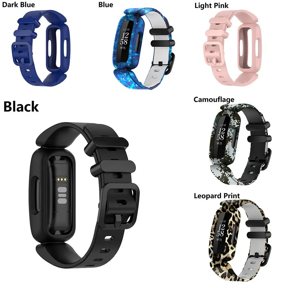 Gelang Silikon Tali Pergelangan Tangan Baru untuk Fitbit Ace 3/Inspire 2 Jam Tangan Pintar Gelang Gelang Pengganti Gelang Jam Tangan Anak