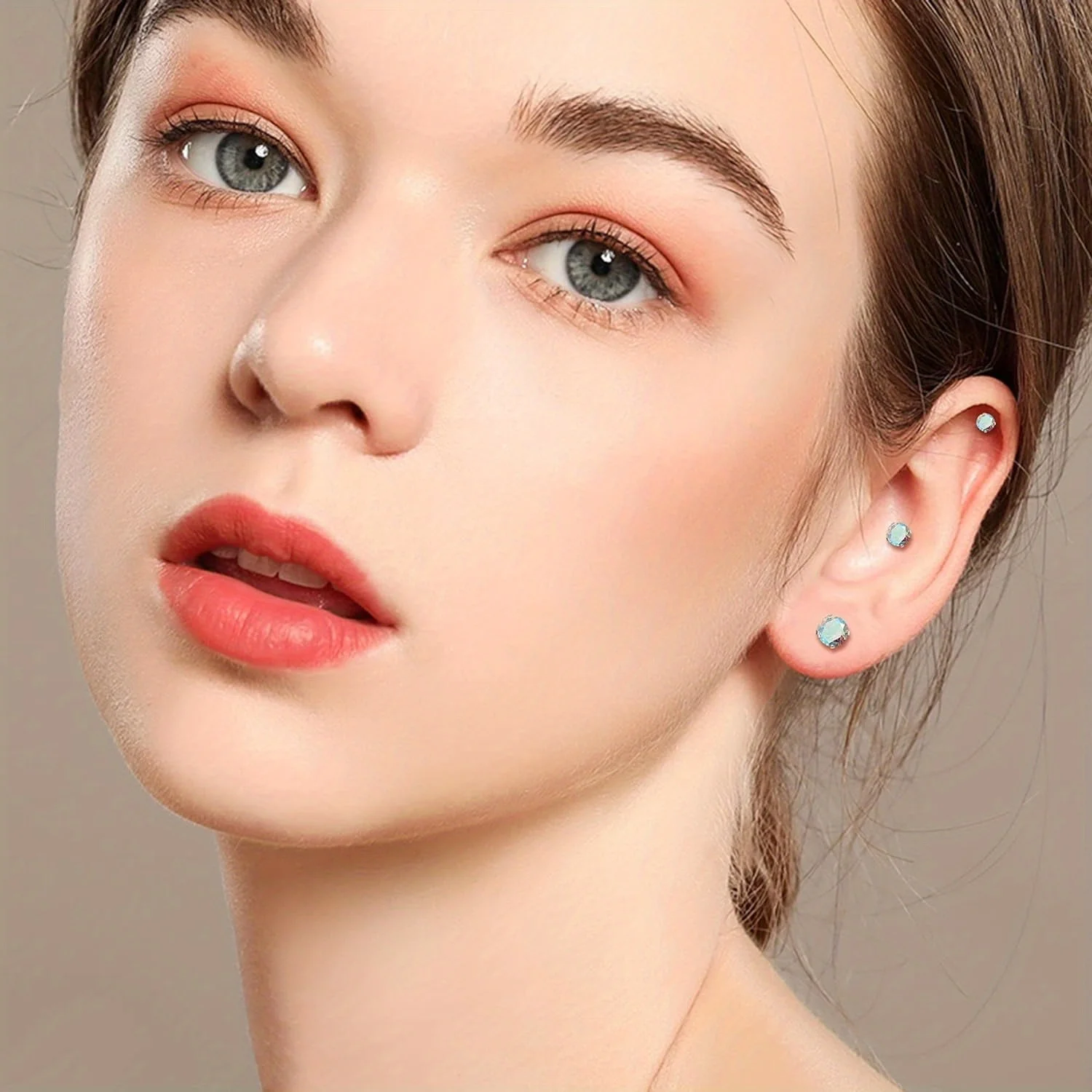 Drperfect-Ensemble de boucles d'oreilles en acier inoxydable 18G, piercing au cartilage de l'oreille, goujon d'haltère rond avec vis, dos boule plate, 2-7mm