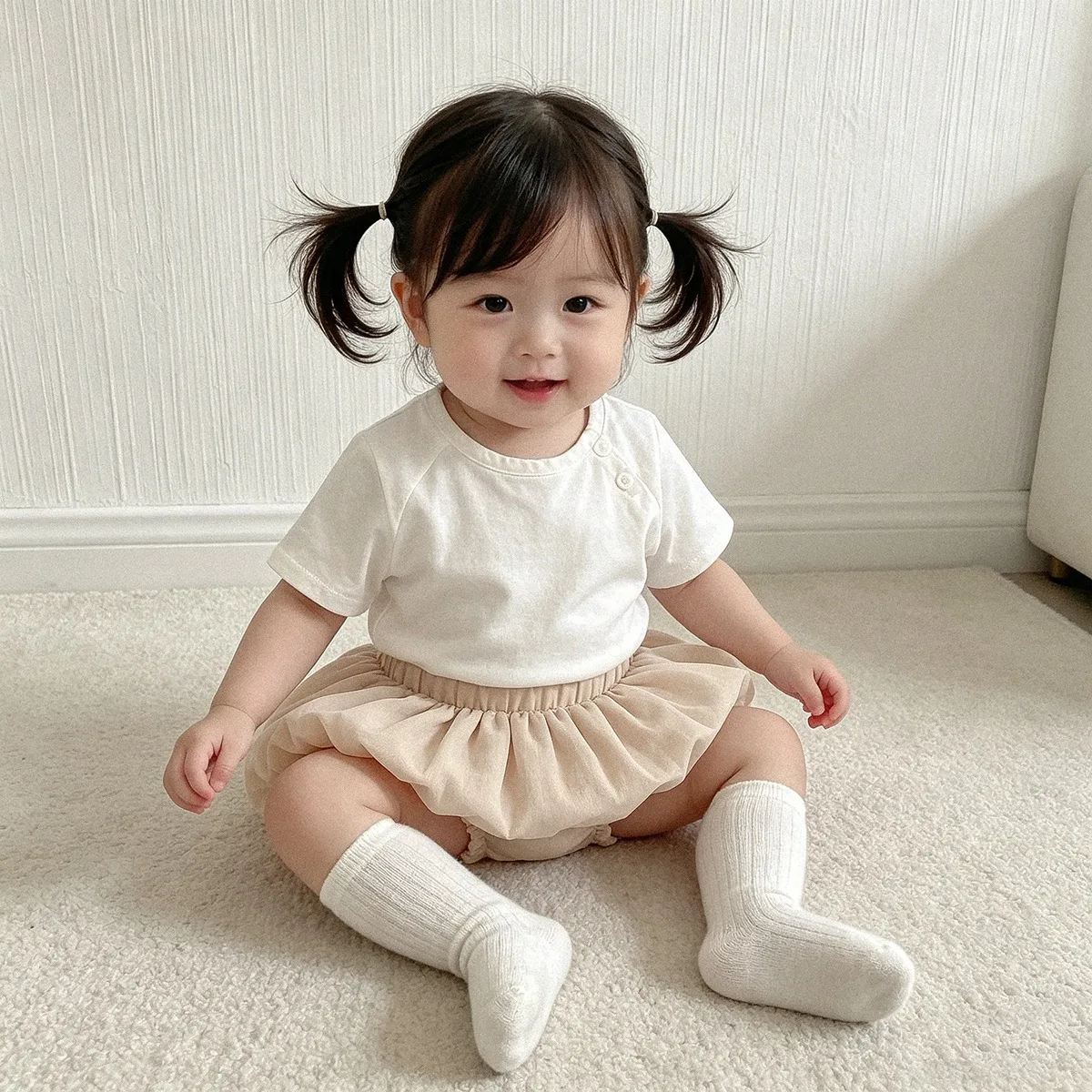 

2026 Summer New Baby Short Sleeve T Shirts Boys Simple Solid Casual Tee Girls Cotton Loose Tops Thin Toddler Clothes