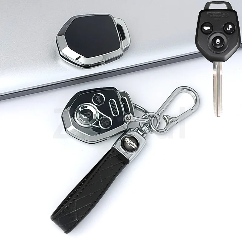 Soft Skin Jacket Protect For Keys Shell Fob 4 Buttons TPU Car Remote Key Cover Fit for Subaru Legacy Tribeca Impreza Forester Xv