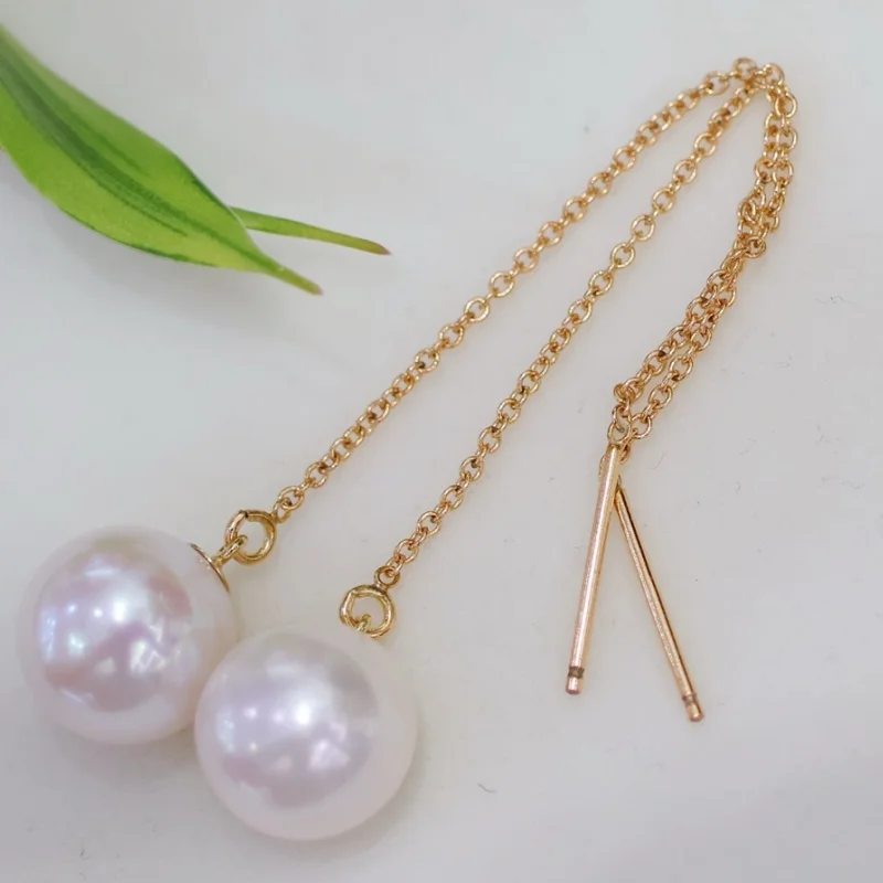 

SGARIT Classic Pearl Jewelry 9-10mm 14k Filled Gold Aurora Edison Round Pearl Pendant Earrings Jewellery For Party