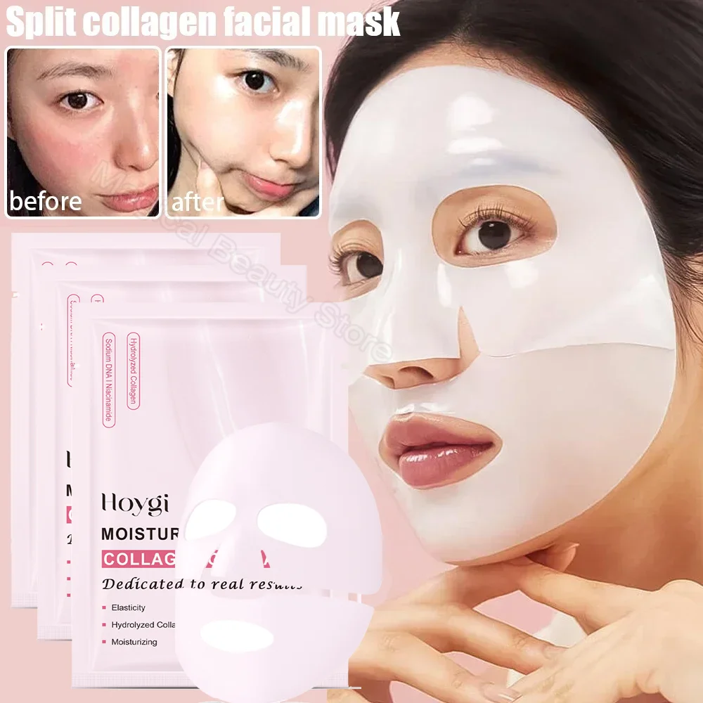 1/3/5/10pcs Bio Collagene Maschera Per Il Viso Idratazione Profonda Durante La Notte Idrogel Maschera Anti Rughe Rassodante Illuminare Lenitivo Coreano Cura Della Pelle