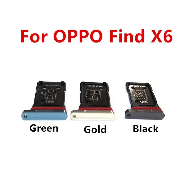 X 6 X6Pro SIM Card Slot For OPPO Find X6 Pro Card Adapters Socket Holder Tray Chip Drawer Replace Housing Repair Parts