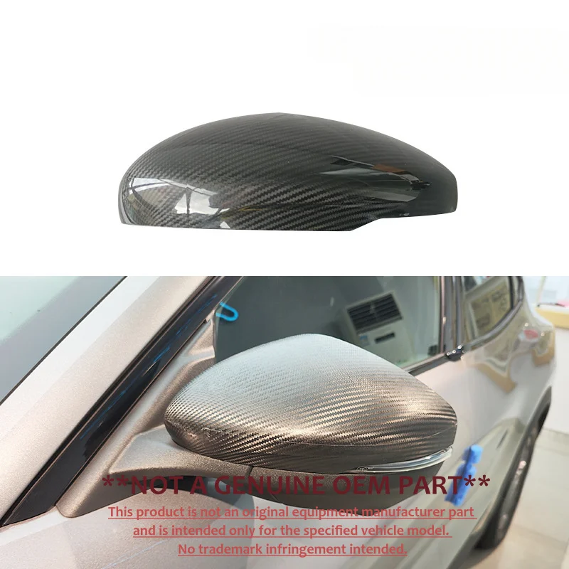 For Ford Mustang Mach‑E Dry Carbon Fiber Mirror Cover Left Right Rearview Mirror Housing Exterior Accessories