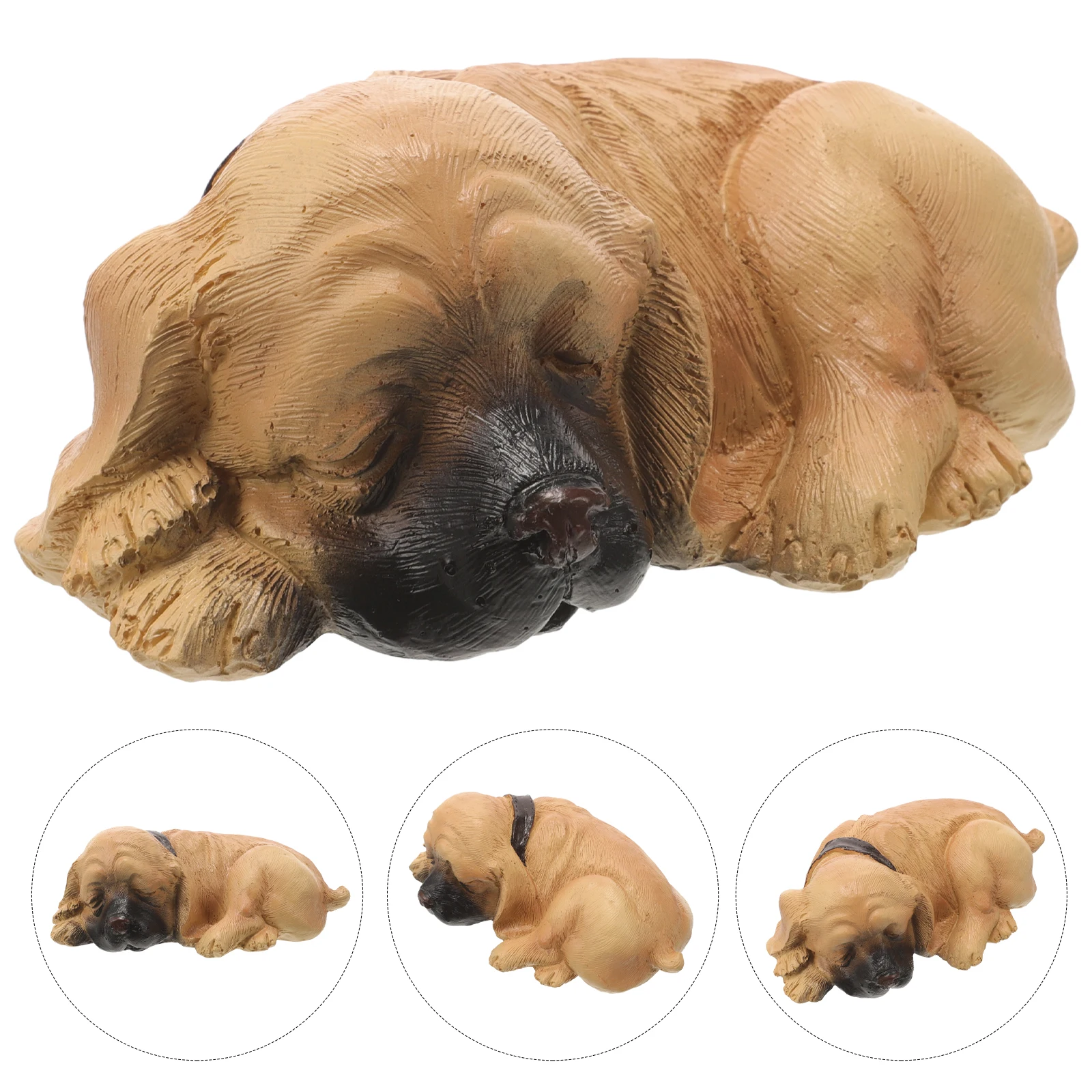 Weerbestendige puppysleutelverbergdoos buitentuinhars vermomd als decoratie voor gebruik op tuin of terras Tuinbeeld