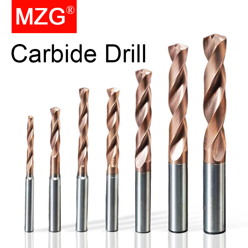  MZG 1pcs HRC55 Tungsten Carbide Drill Bits 0.5-14mm For Super Hard Metalworking CNC Lathe Machine Alloy Steel Drilling Tools 