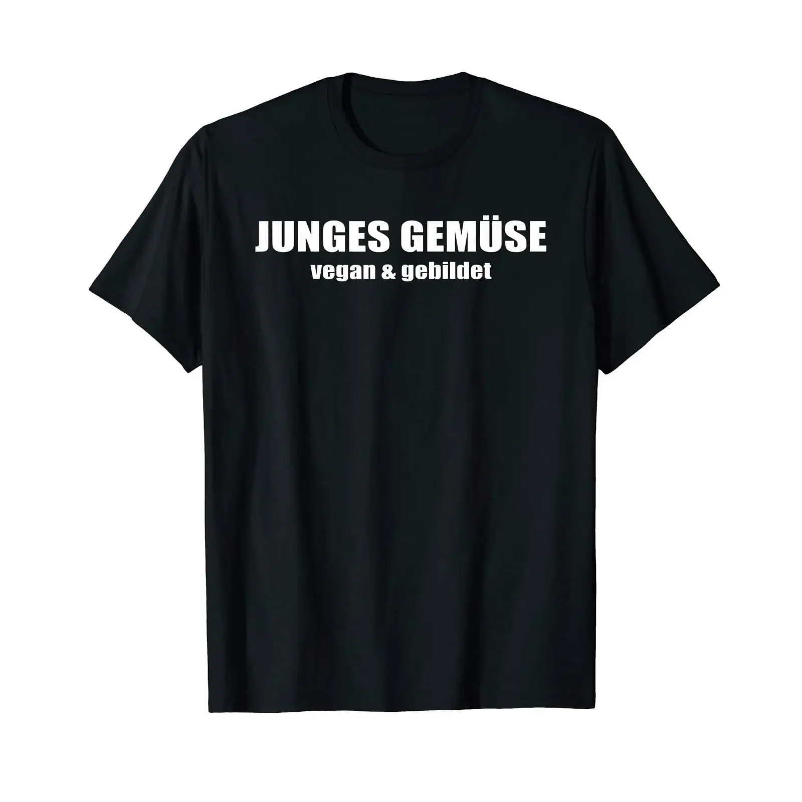 Vegan Saying Young Vegetable Shaped T Shirt black vintage Washed Stylish fashion Breathable streetwear homme Unisex graphic