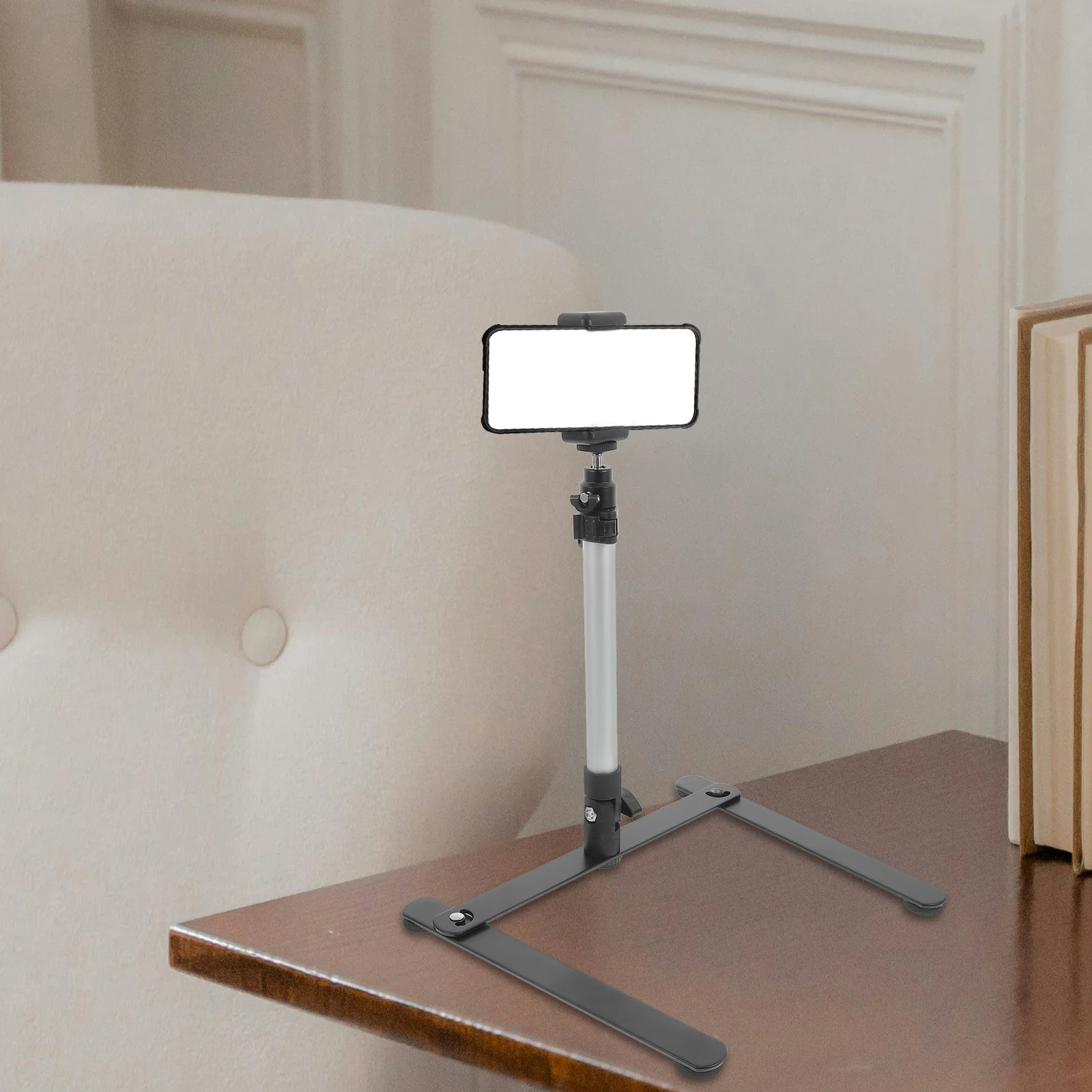 

Adjustable Phone Stand Desk Extendable Tripod Mount For Live Streaming, Watching Videos, Taking Photos Mobile Phone