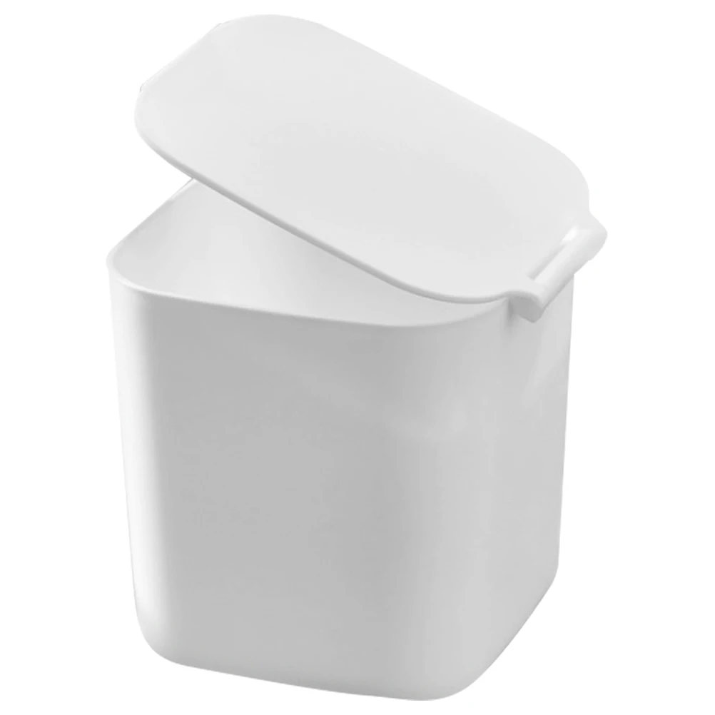 

Desktop Trash Can Mini Garbage Bin Lid Kitchen Bedroom Waste Storage Rubbish Container Plastic Long Use Odor Reducer Fly