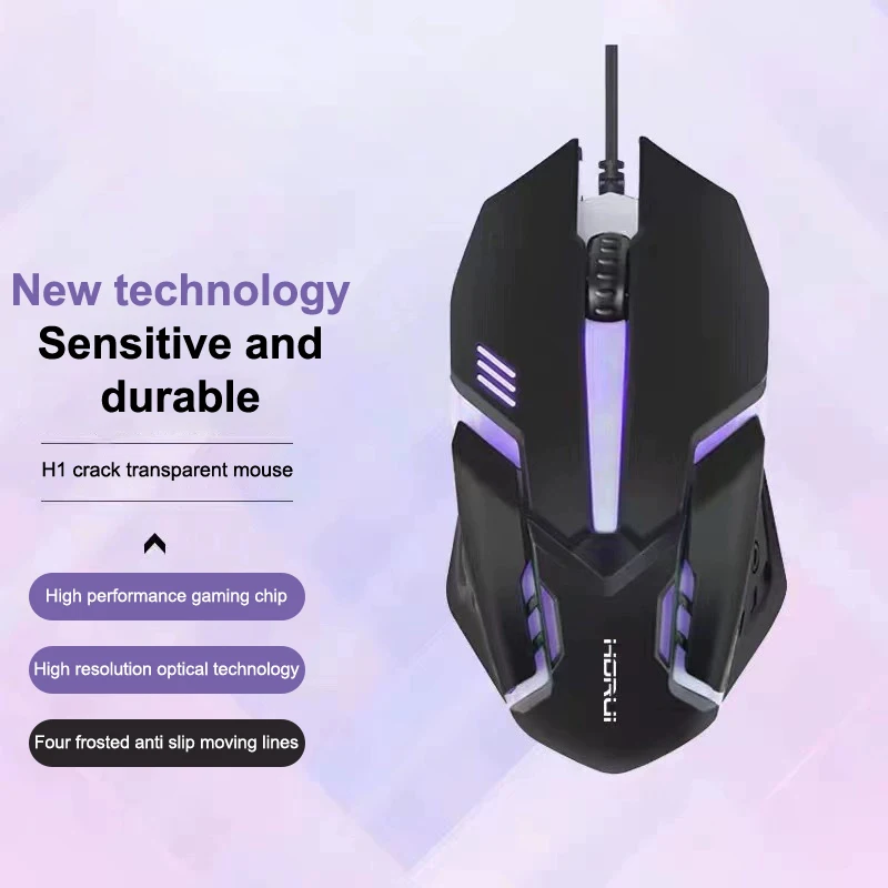 E-Sports USB Wired Mouse Colorful LED Gaming Mouse 5000 DPI Wired Mice Optical Wired Gamer Mouse For Desktop Laptop PC Computer