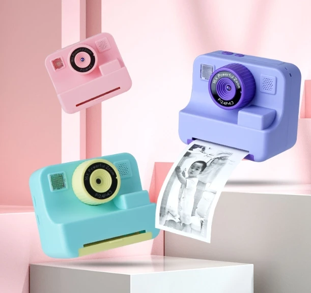 Детская мини-камера с принтом HD и двумя объективами, детская цифровая камера для селфи для девочек и мальчиков, подарки на день рождения, игрушки с принтом