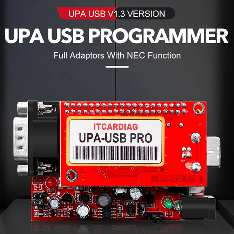 Programador Upa Usb PRO V1.3 SN:050D5A5B, sintonizador de Chip ECU con escritura de 350MB, adaptador Eeprom completo con funciones NEC, Win 10