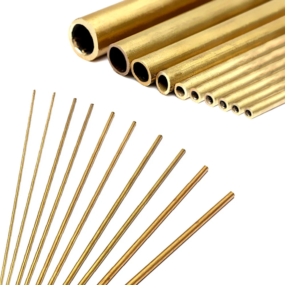 Brass Tube Diameter 2/3/4/5/6/7/8/9/10/11/12/13/14/15mm Length 300mm 0.5mm Round Pipe Tubing Brass Rod Modelmaking Cutting Tool