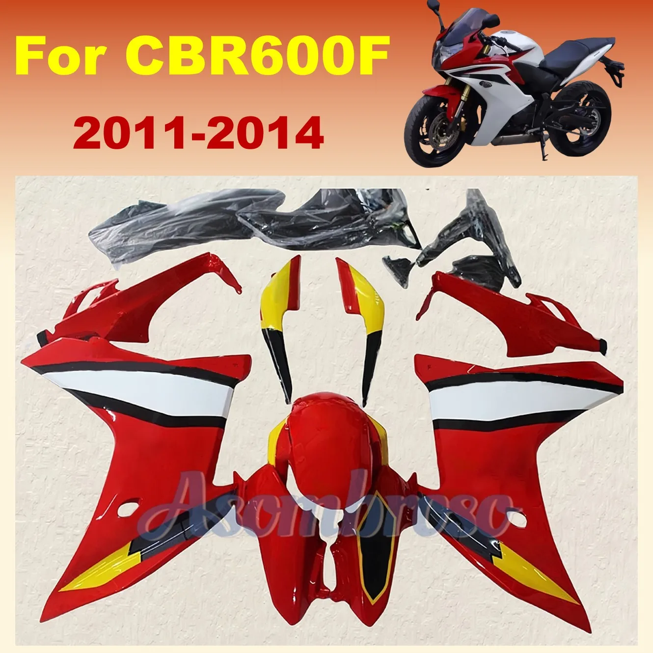 Classic style Fairing Kit for CBR600F 2011 2012 2013 2014 CBR 600F 11 12 13 Customizable Motorcycle ABS Injection Fairings