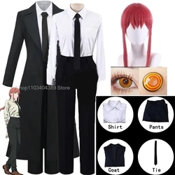 Makima Cosplay Costume Anime Chainsaw Man Makima Cosplay Costumes Wig Trench Shirt Tie Pants Men Women Suits Halloween Uniform