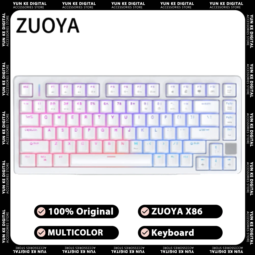 

ZUOYA X86 Mechanical Keyboard Magnetic Switch Esports Gaming Keyboard RGB Backlight Quick Trigger Hot Swap 81 Keys PC Gamer Gift