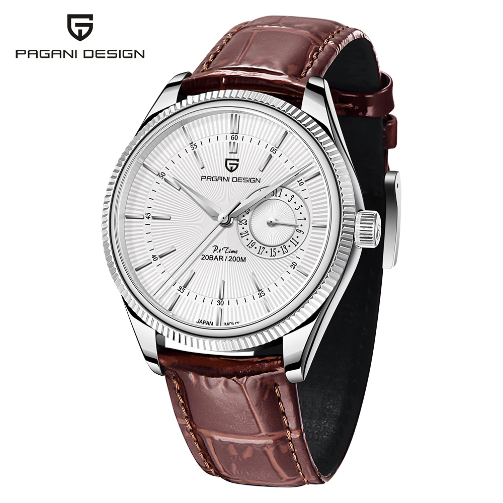 PAGANI Design PD-1689 VH65 Luxury Men's Quartz Watch Sapphire Stainless Steel Clock Diving Watch 20Bar Waterproof Men's Watch image 3