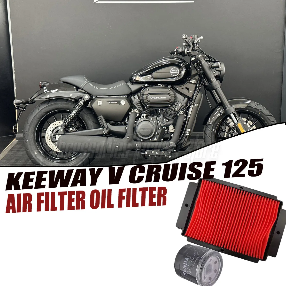 

Сменный очиститель воздушного фильтра двигателя мотоцикла, воздушный фильтр, фильтрующий элемент воздухозаборника для Keeway V Cruise 125 Vcruise 1