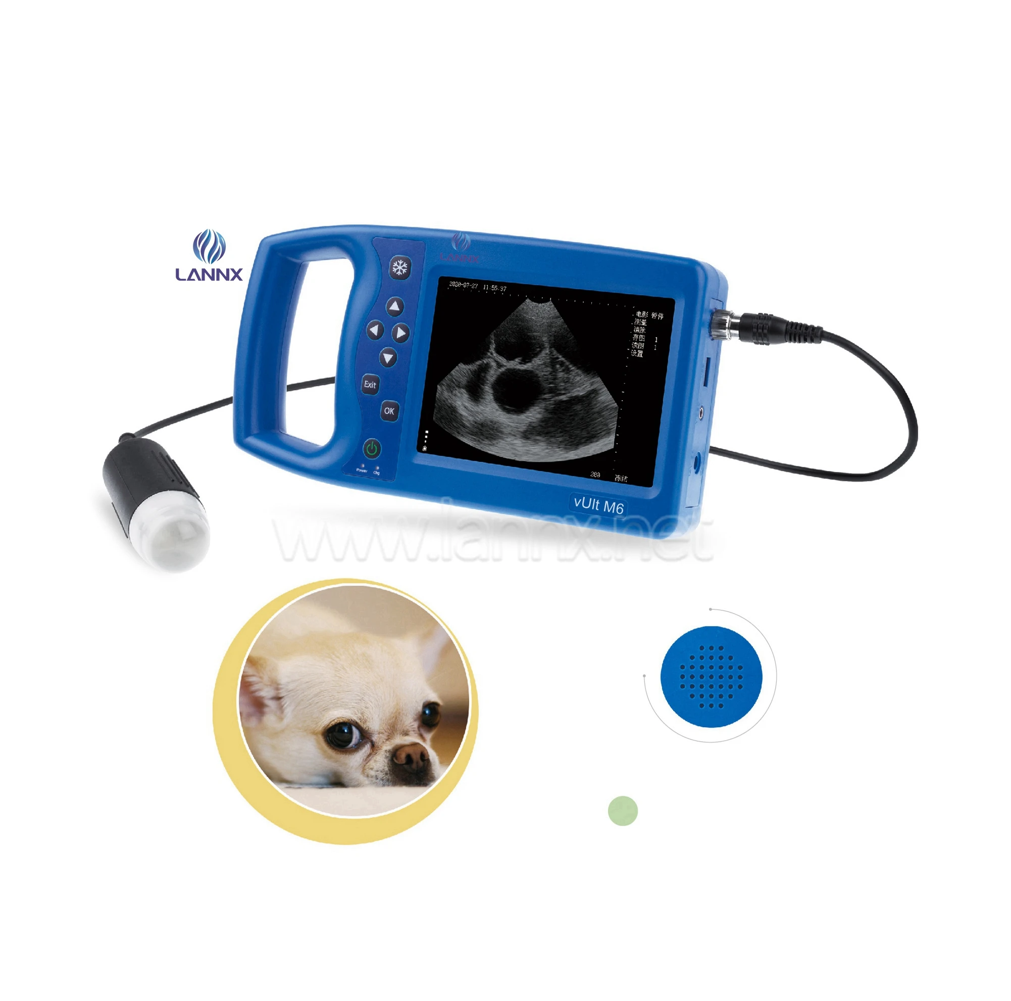 LANNX vUlt M6 veterinary pregnancy portable ultrasound scanner machine for Animal Equipment Color Doppler Vet digital Ultrasonic