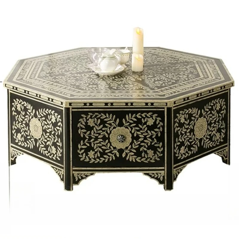 American retro furniture, octagonal edge, living room art corner
