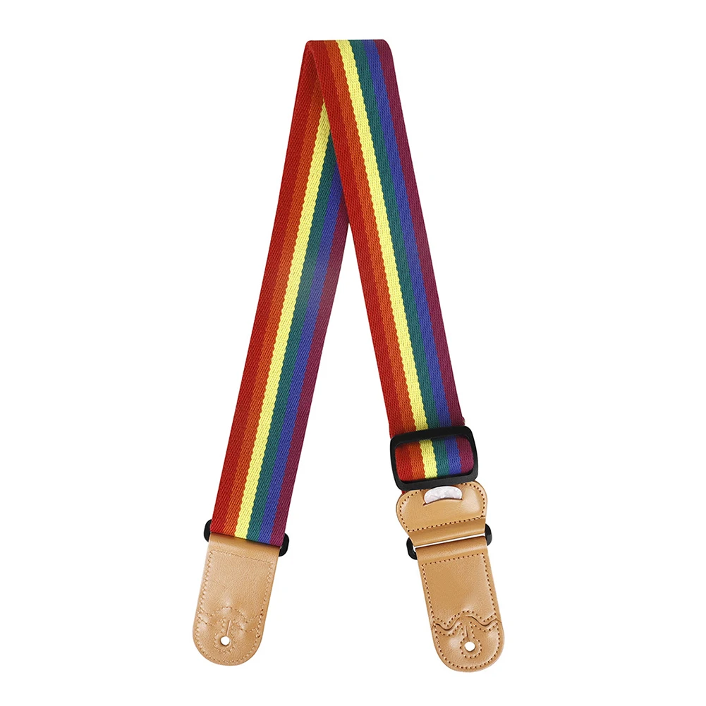 Colorful Ukulele Strap Adjustable Ukulele Strap Fine Craftsmanship High-quality Polyester Long-lasting Use Smooth Texture