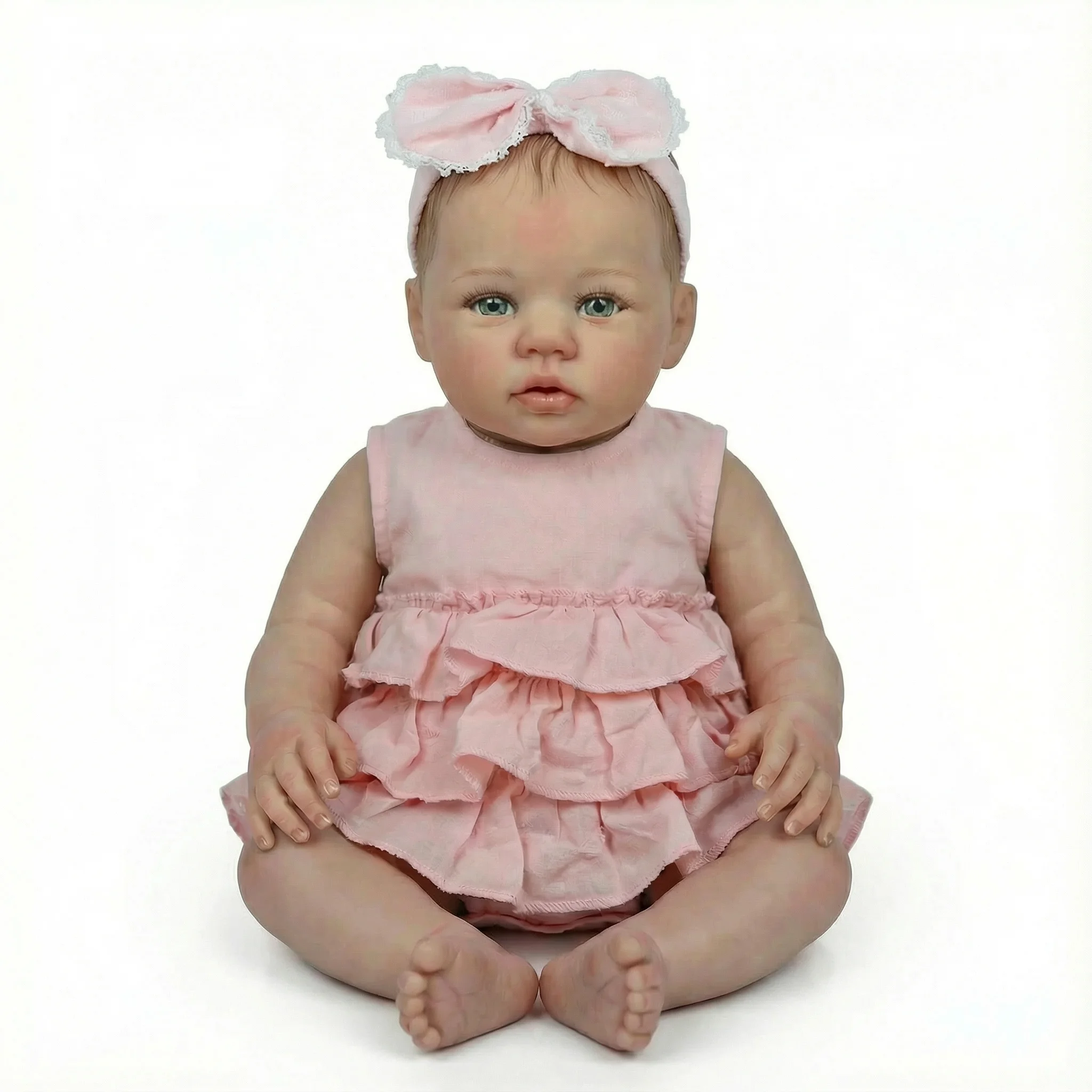 NPK 19inch Silicone Vinyl Reborn Doll Abigail Full Body Cloth Baby Girl Newborn 3D Skin High Quality Gift